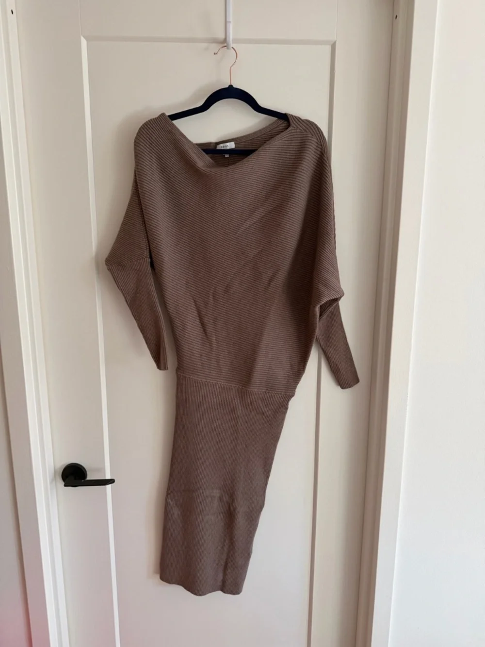 Reiss One-Shoulder Ribbed Knit Dress - Picture 4 of 6